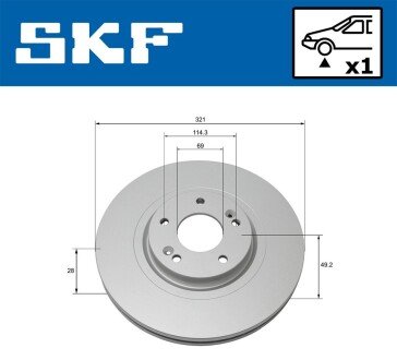 ��������� ���� ������������� skf VKBD 80281 V1