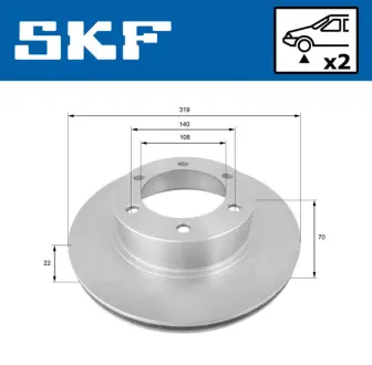 TOYOTA диск гальмівний передн.Land Cruiser 96- SKF VKBD80403V2