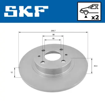FIAT гальмівний диск Brava/Marea/Punto /LANCIA SKF VKBD80434S2 Фиат Брава