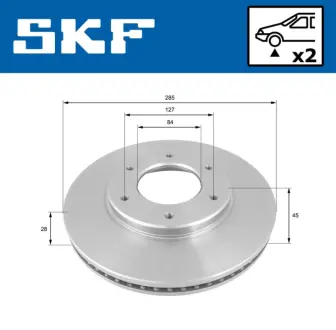 TOYOTA диск гальмівний передн.Hiace SKF VKBD80591V2
