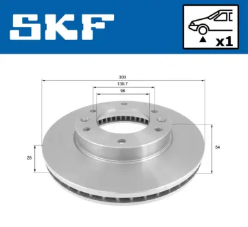 KIA диск гальмівний передн.Carnival 06- SKF VKBD80691V1