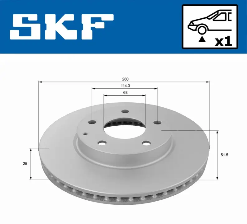 MAZDA Диск гальм. передн. 3 1,5 13- SKF VKBD80739V1