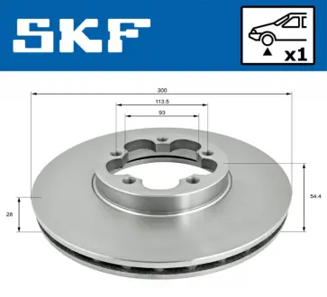 FORD диск гальмівний передній Transit 06- SKF VKBD81286V1 Форд Transit