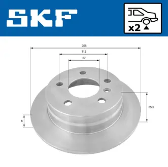 DB гальмівний диск передн. W169,245 04- SKF VKBD90083S2