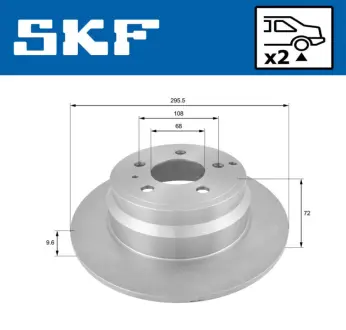 VOLVO диск гальмівний 850,S70 SKF VKBD90291S2