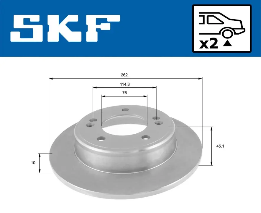 HYUNDAI гальмівний диск задн.Elantra 11-,Veloster SKF VKBD90352S2