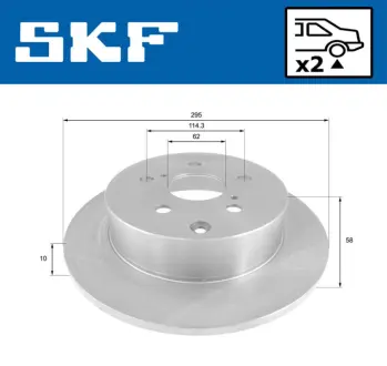 TOYOTA диск гальм.задн. Verso 09- SKF VKBD90380S2