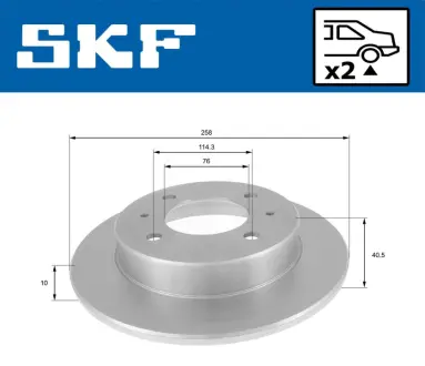MITSUBISHI диск гальмівний передн. L300/400,Space Gear SKF VKBD90859S2