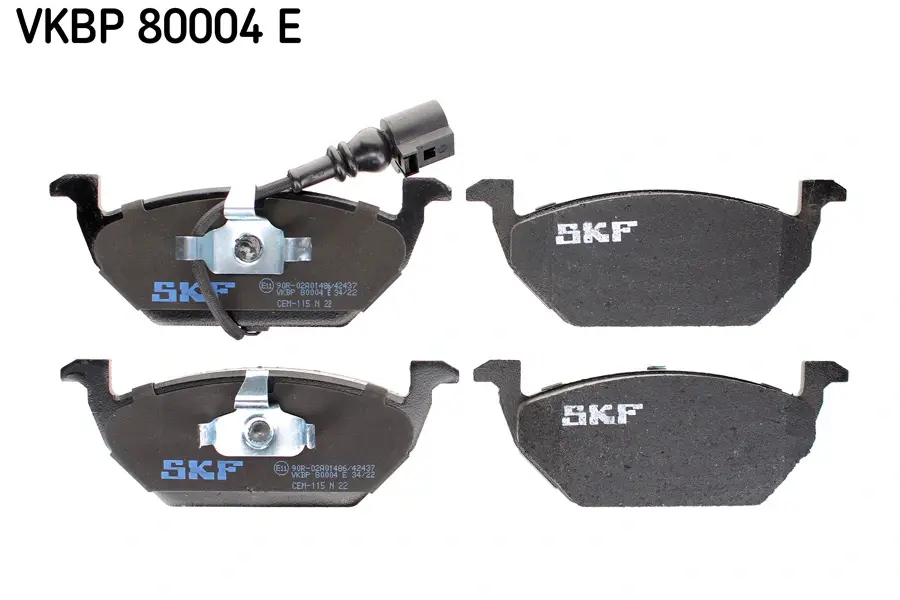 Тормозні (гальмівні) колодки SKF VKBP80004E (фото 1)