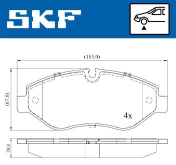 Тормозні (гальмівні) колодки skf VKBP80006