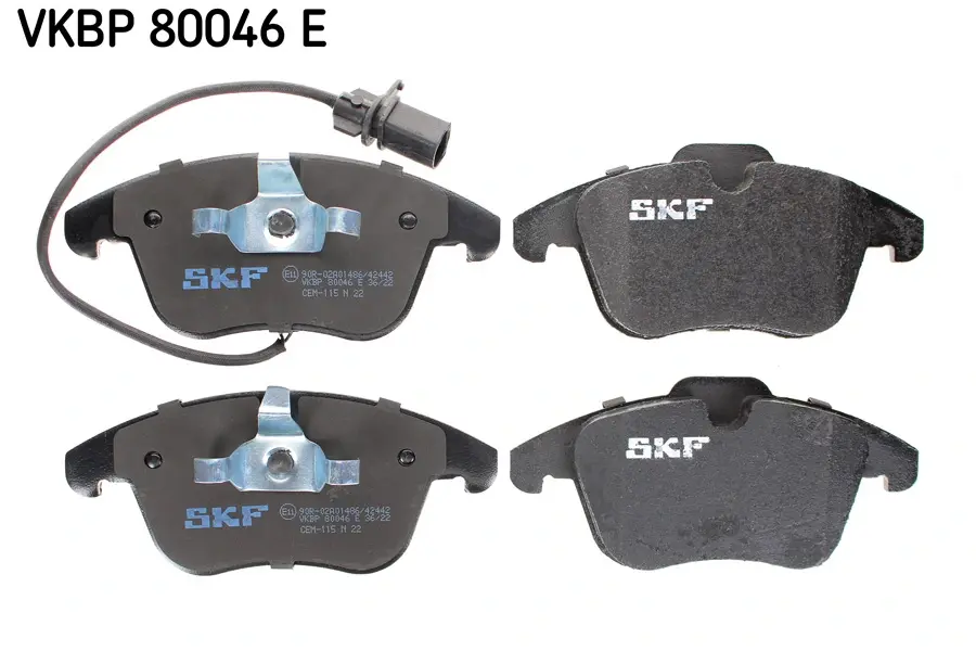 Передні тормозні (гальмівні) колодки SKF VKBP80046E (фото 1)