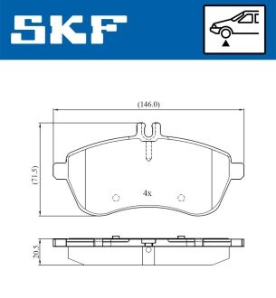 Тормозные колодки skf VKBP80051