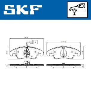 Тормозные колодки skf VKBP80053E