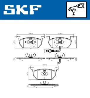 Тормозные колодки skf VKBP80055E