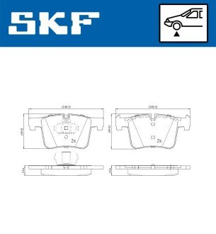 Тормозні (гальмівні) колодки skf VKBP80103