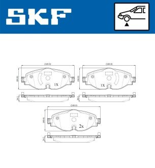 Тормозні (гальмівні) колодки skf VKBP 80104