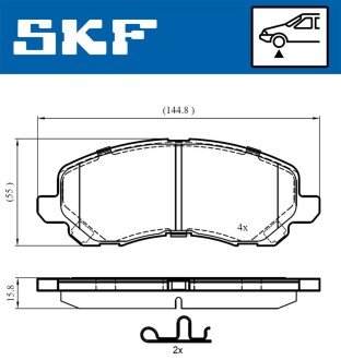 Тормозные колодки skf VKBP80169A