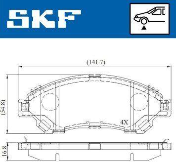 Тормозні (гальмівні) колодки skf VKBP80239A