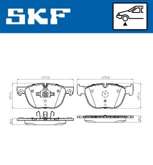 Тормозные колодки skf VKBP80249