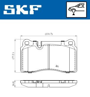 Тормозные колодки skf VKBP80312