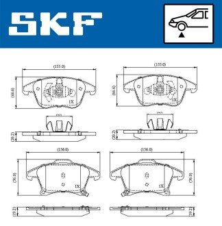 Тормозні (гальмівні) колодки skf VKBP 80359 A