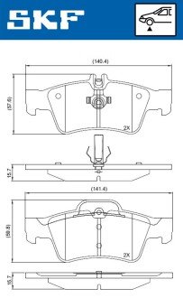 Тормозные колодки skf VKBP 80430 A