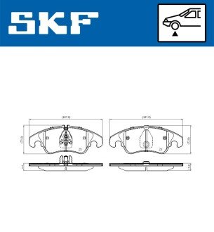 Тормозні (гальмівні) колодки skf VKBP80443E