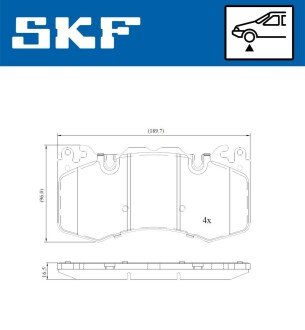 Тормозные колодки skf VKBP80449