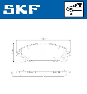 Тормозні (гальмівні) колодки skf VKBP 80473