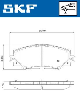 Тормозные колодки skf VKBP80579