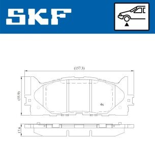 Тормозные колодки skf VKBP 80642