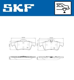 Тормозні (гальмівні) колодки skf VKBP90025
