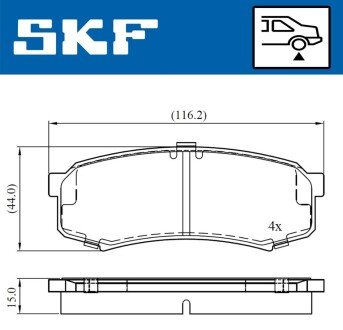 Тормозные колодки skf VKBP 90136