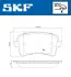 Задні тормозні (гальмівні) колодки SKF VKBP90150 (фото 2)
