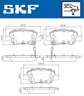 Тормозні (гальмівні) колодки skf VKBP90191A