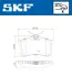 Задні тормозні (гальмівні) колодки SKF VKBP 90229 (фото 2)