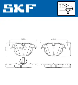 Тормозні (гальмівні) колодки SKF VKBP 90240
