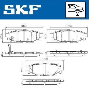 Тормозные колодки skf VKBP 90357 A