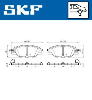 Тормозні (гальмівні) колодки skf VKBP 90415 A