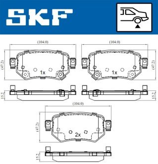 Тормозные колодки skf VKBP 90497 A