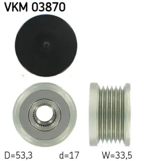 BMW шків генератора E46 SKF VKM 03870