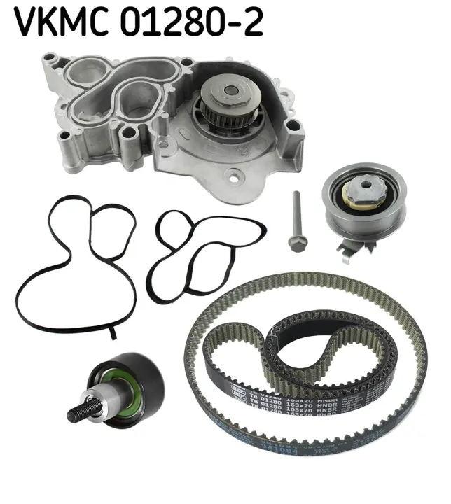 Комплект ГРМ, пас+ролик+помпа SKF VKMC012802 (фото 1)