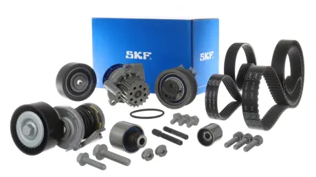 Роликовий модуль натягувача ременя (ролик, ремінь, помпа) SKF VKMC11000 Фольксваген Пассат б6