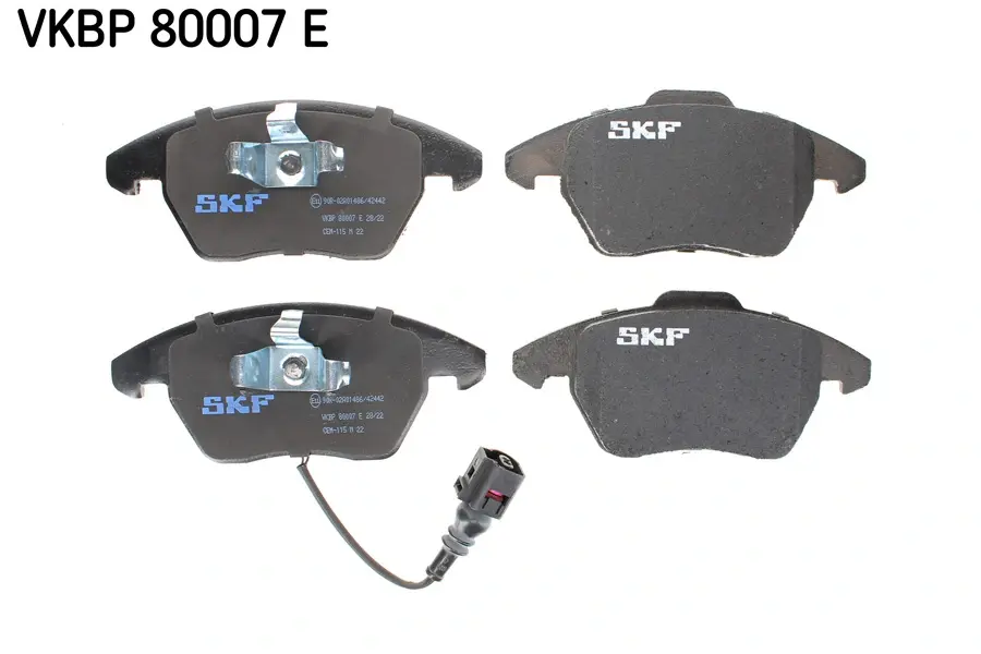 Передні тормозні (гальмівні) колодки SKF VKBP80007E (фото 1)