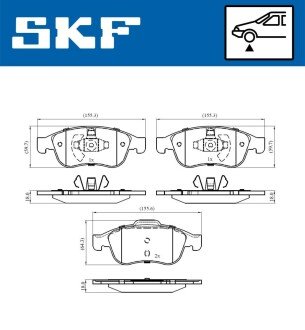 Колодки ручного (стоячого) тормоза skf VKBP80015