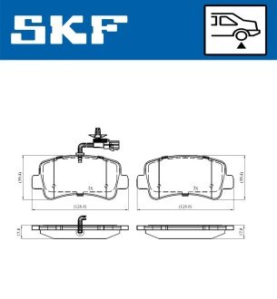 Колодки ручного (стоячого) тормоза skf VKBP90010E