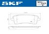 Колодки ручного (стоячого) гальма skf VKBP 90052