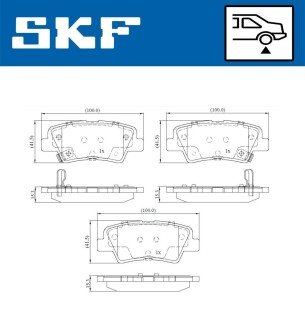 Колодки ручного (стоячого) тормоза skf VKBP90100A