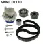 Комплект ГРМ, пас+ролик+помпа SKF VKMC 01130