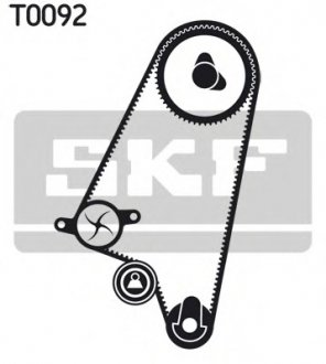 Комплект (ремінь+ролик+помпа) skf VKMC 90202